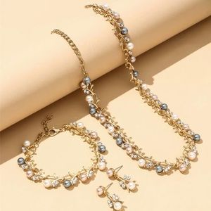 Faux Pearl & Rhinestone Decor Set